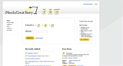Desktop Screenshot of ineedagreatstory.com